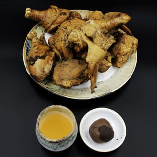 marinar y asar la gallina