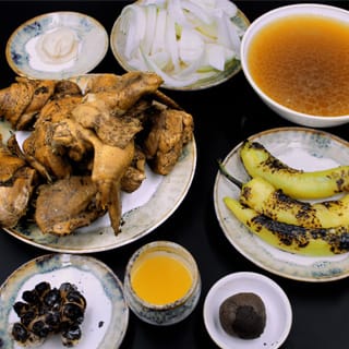 piezas de gallina asadas