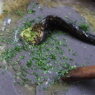 Añada los frijoles molidos