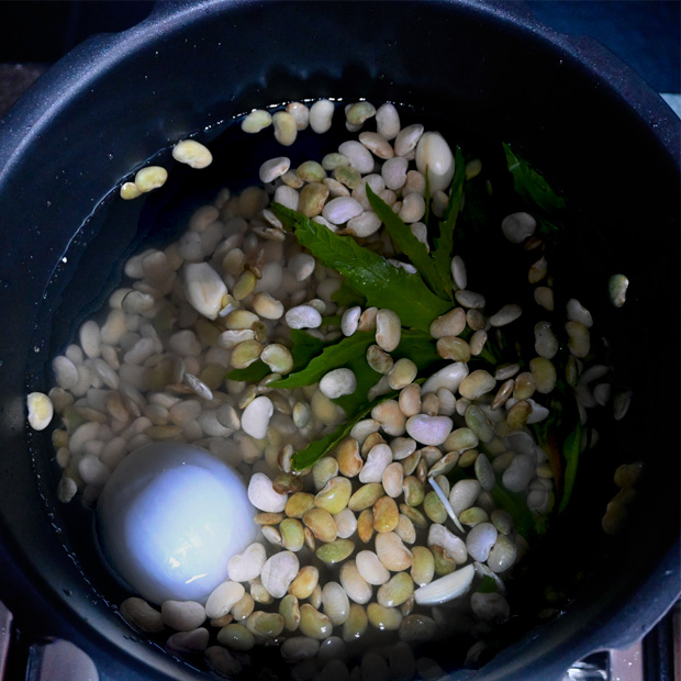 olla de presión a fuego alto