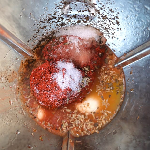 Recado en licuadora pibil