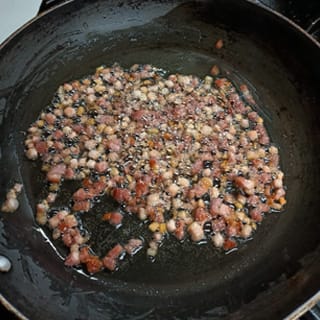 sartén a fuego medio