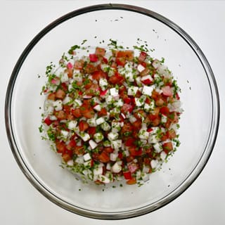 Salpicón de rábano